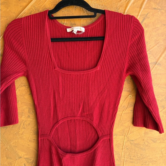 NWOT Favorite Daughter ‘The Crush Cutout Dress’ In Cherry Red Size Medium - Picture 9 of 14